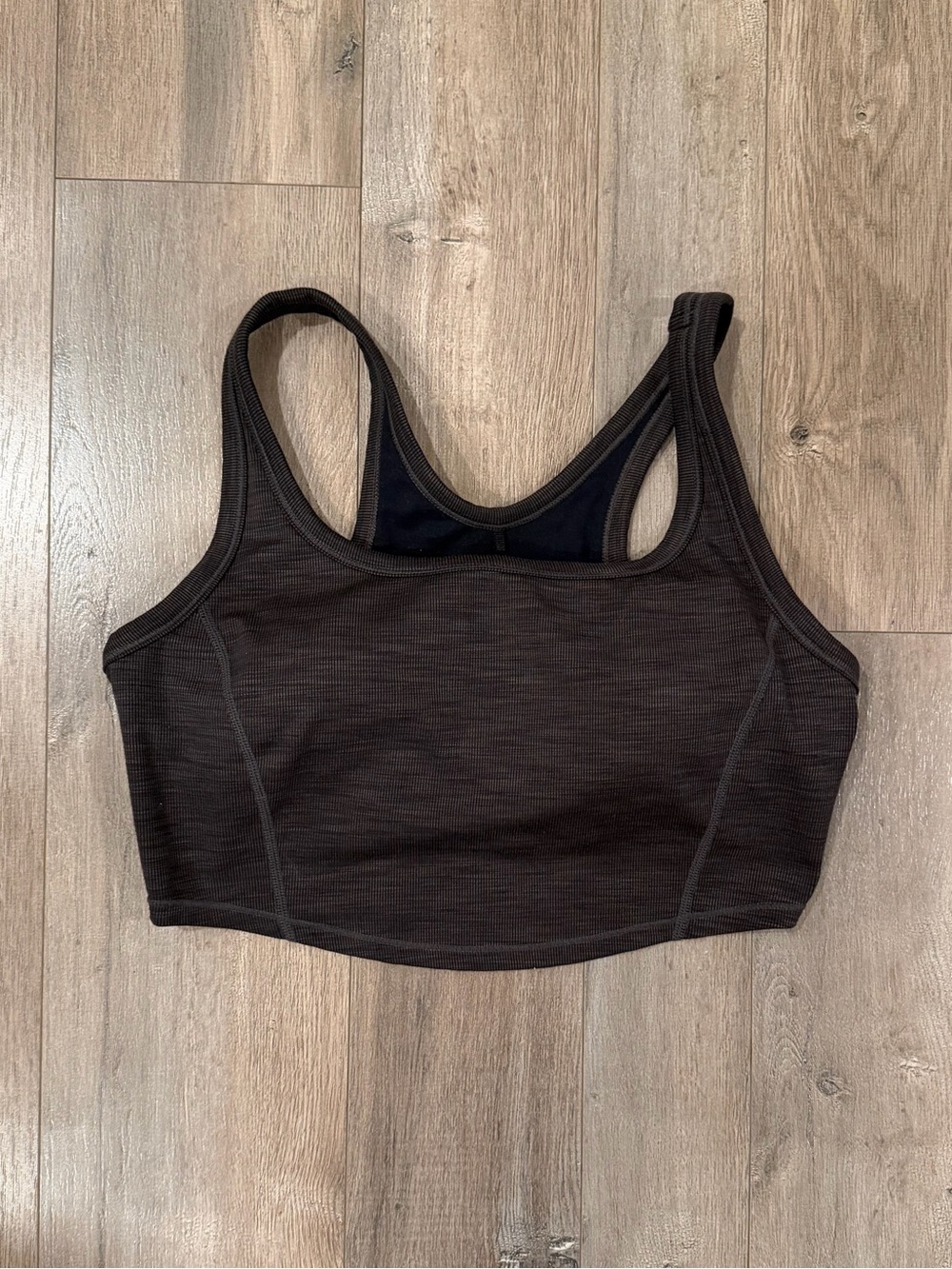 Prana Black Racerback Cropped Sports Bra